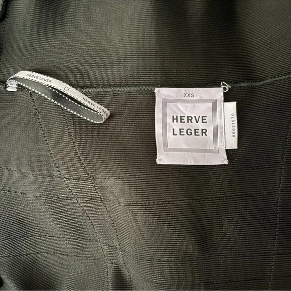 Herve Leger High Waist Zip Front Bandage Skirt